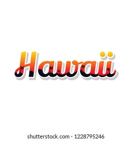 summer holidays hawaii beach sign symbol vector art