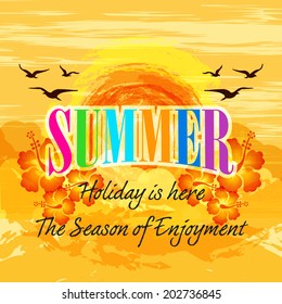 Summer holidays illustration / Summer background 