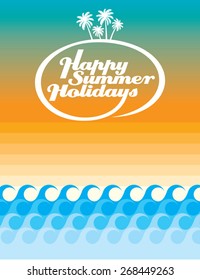 Summer holidays illustration & summer background