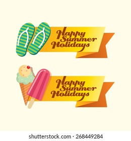 Summer holidays illustration & summer background