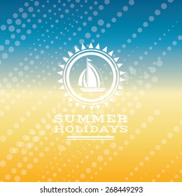 Summer holidays illustration & summer background