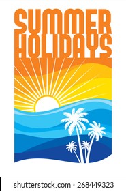 Summer holidays illustration & summer background