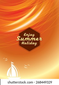 Summer holidays illustration & summer background