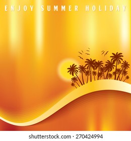 Summer holidays illustration & summer background