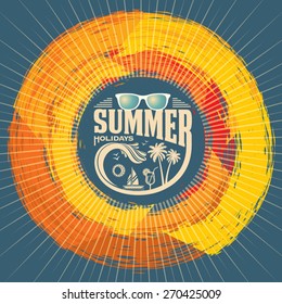 Summer holidays illustration & summer background