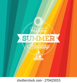 Summer holidays illustration & summer background