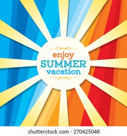 Summer holidays illustration & summer background