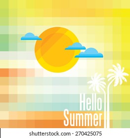 Summer holidays illustration & summer background