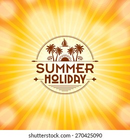 Summer holidays illustration & summer background