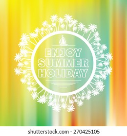Summer holidays illustration & summer background