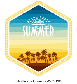 Summer holidays illustration & summer background
