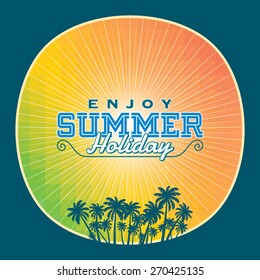 Summer holidays illustration & summer background