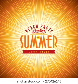 Summer holidays illustration & summer background