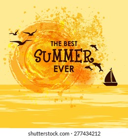 Summer holidays illustration / Summer background
