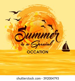 Summer holidays illustration / Summer background
