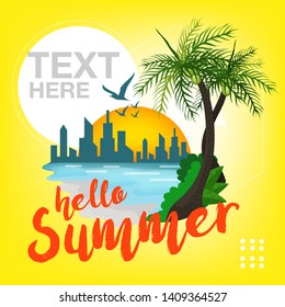 Summer Holidays illustration background vector. eps 10