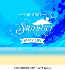 Summer holidays illustration,Summer background