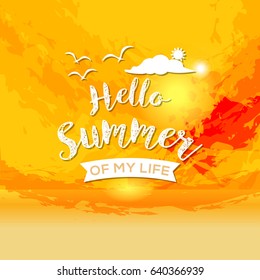 Summer holidays illustration,Summer background