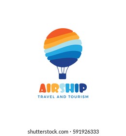 Summer holidays labels or logos, sky and waves in shades of colors for travel and tourism industry design
