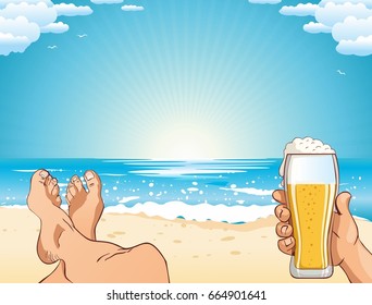 Summer holidays on the beach
