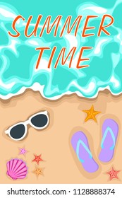 Summer holidays on the beach with beautiful sea views are a good place for tourists. The sunny weather at sea is blue waves near the sandy shore