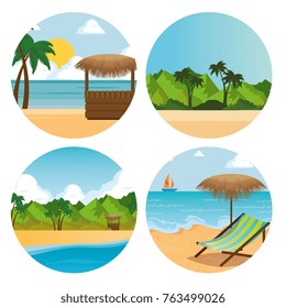summer holidays on beach poster