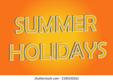 Summer holidays on warm background.