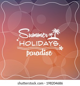 Summer holidays in paradise. Vector illustration