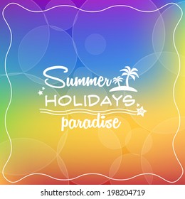 Summer holidays in paradise. Vector illustration