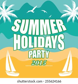 Summer Holidays Party illustration vector background