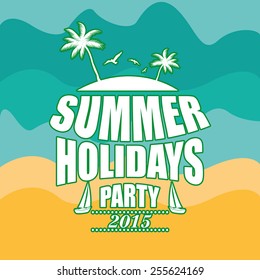 Summer Holidays Party illustration vector background