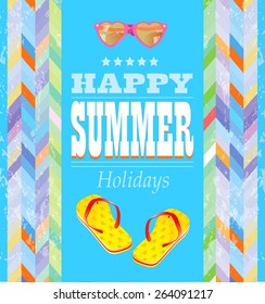 Afiche de las vacaciones de verano. 
  