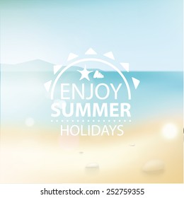 Summer holidays poster, background design.