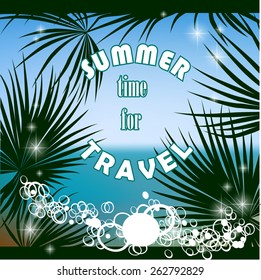 Summer holidays poster with blurry effect. 