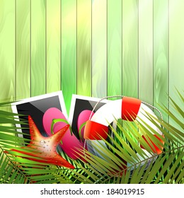 Summer holidays poster with copy-space