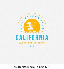 Summer holidays poster design on textured background vector illustration. Typography label or badge retro style for greeting card or advertising design.