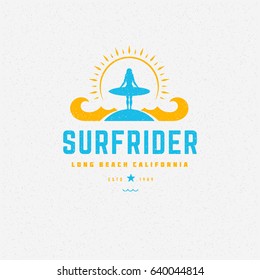 Summer holidays poster design on textured background vector illustration. Typography label or badge retro style for greeting card or advertising design.