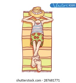 summer holidays. Poster on tropical beach background. 