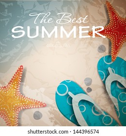 summer holidays poster vector illustration