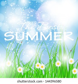 summer holidays poster vector illustration