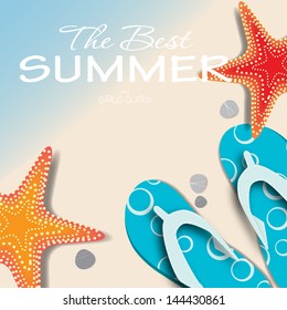 summer holidays poster vector illustration