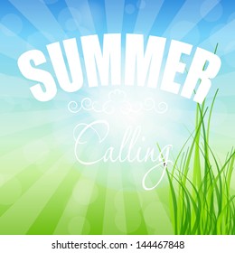 summer holidays poster vector illustration