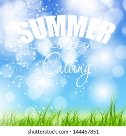 summer holidays poster vector illustration