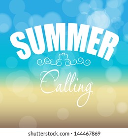 summer holidays poster vector illustration