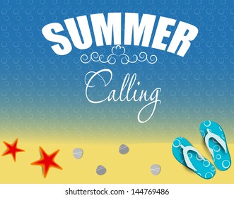 summer holidays poster vector illustration