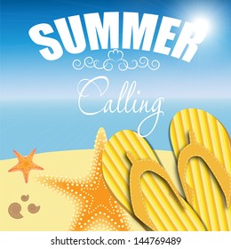 summer holidays poster vector illustration