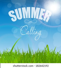 Summer Holidays Poster Vector Illustration