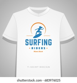 Summer holidays print for t-shirt apparel design vector illustration.  