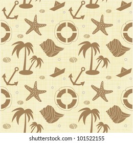 Summer holidays related seamless pattern 3