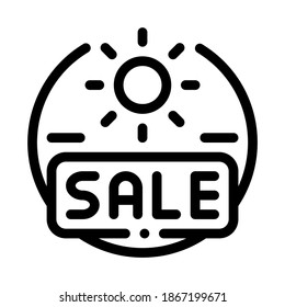 summer holidays sale discount black icon vector. summer holidays sale discount sign. isolated symbol illustration